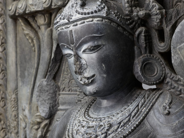 Detail of a scultpure of Parvati, the wife of Shiva