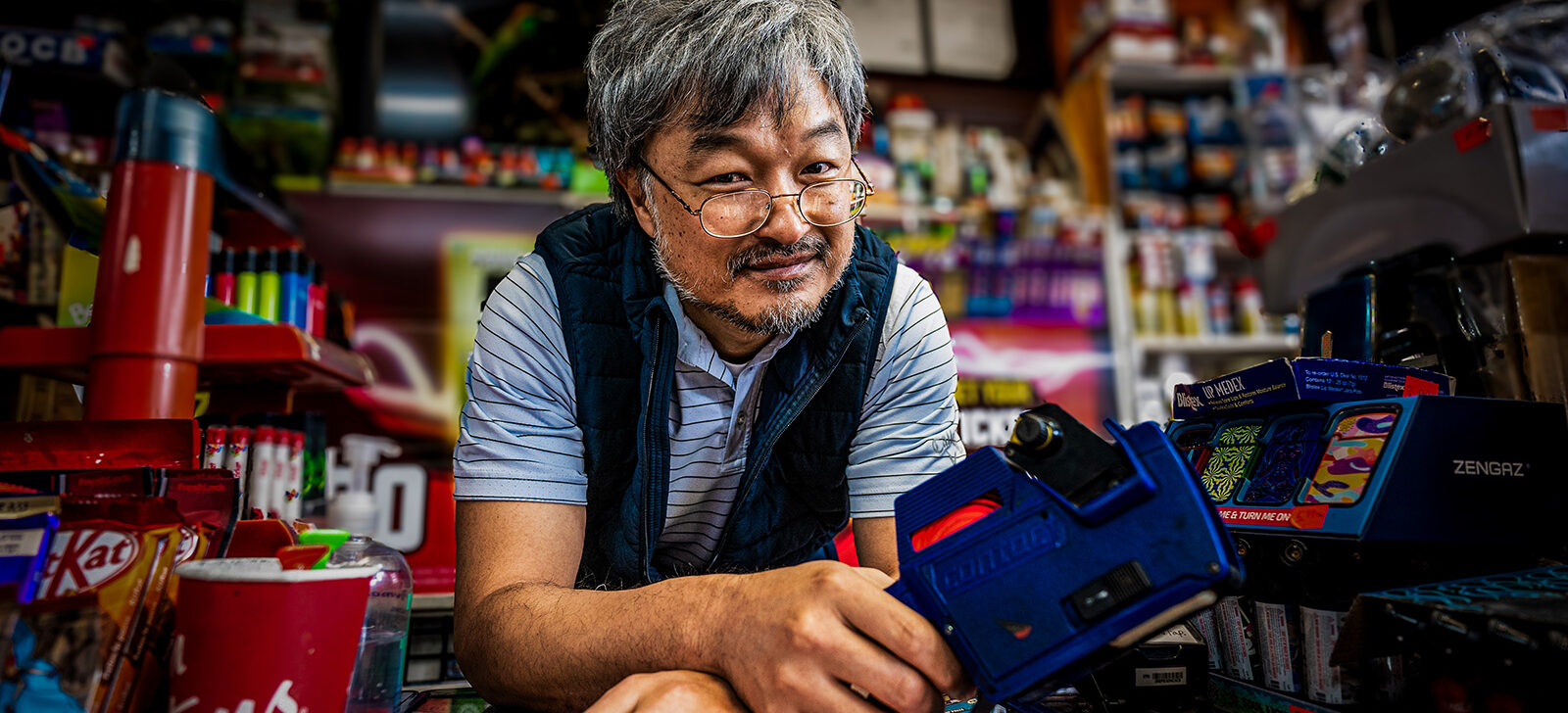 Ins Choi on the set of 